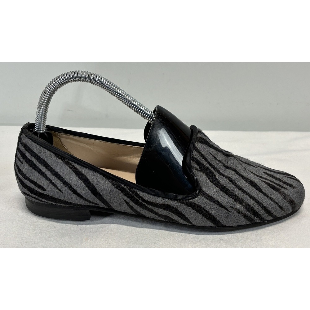 Cole Haan Sabrina calfHair Loafers Size 7.5 B Grey Black Zebra Animal Print READ